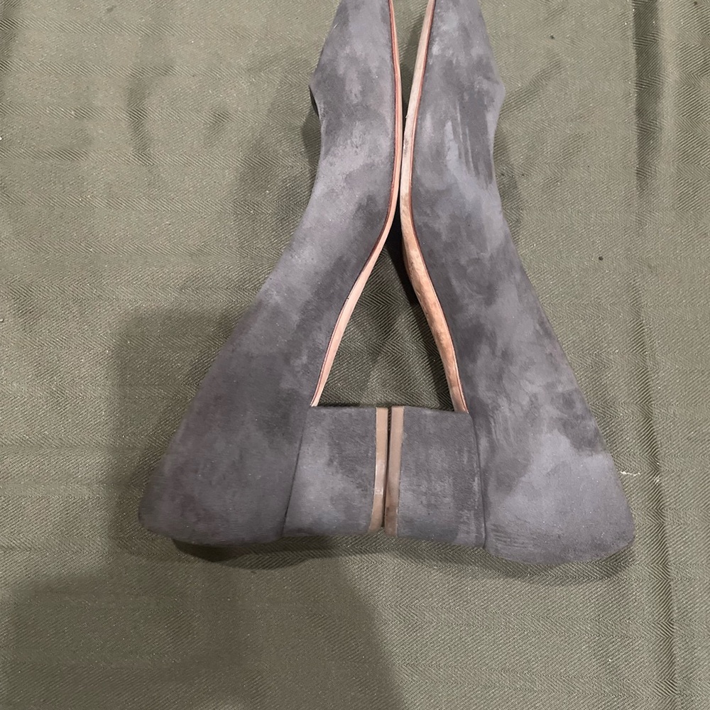 Via Spiga Black Suede Heeled Boots good condition little damage inside the lea